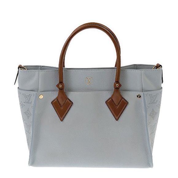 Louis Vuitton On My Side MM Leather Monogram Blue Oramp Shoulder Bag - Picture 2 of 11